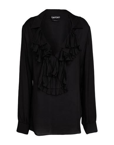 Woman Top Black Size 6 Viscose, Silk