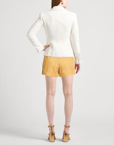 Woman Shorts & Bermuda Shorts Mustard Size 0 Cotton