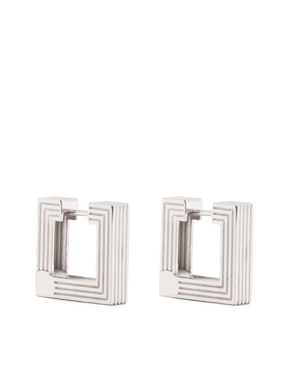 Aurelia square hoop earrings - Silver