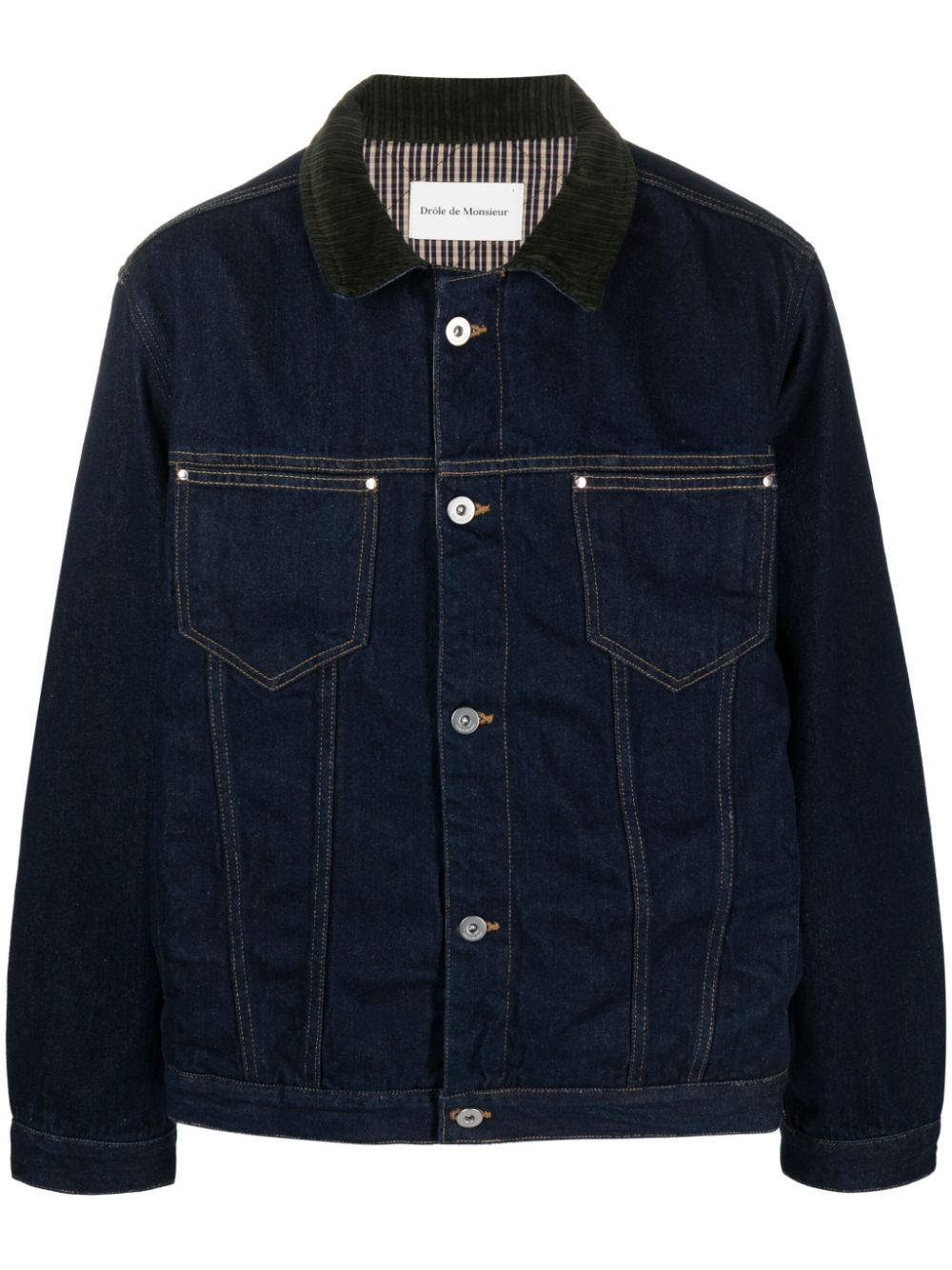 Logo-patch denim jacket - Blue