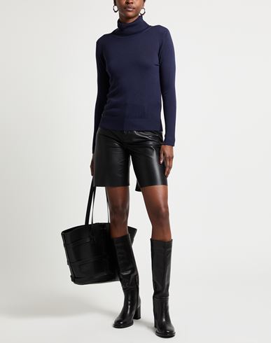 Manila Grace Woman Turtleneck Midnight blue Size XS Viscose