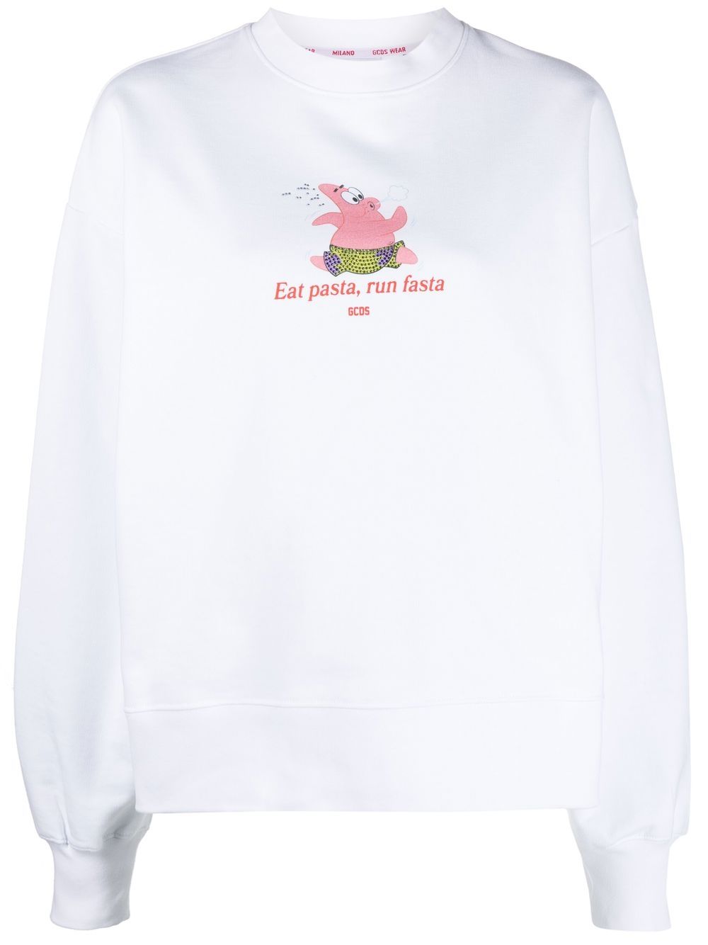 Graphic-print cotton sweatshirt - White