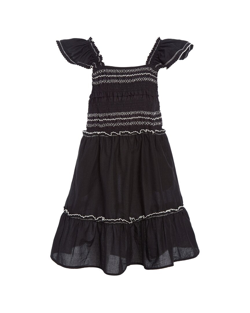Mable Cambric Flutter Sleeve Smocked Dress