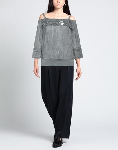 Woman Top Grey Size 8 Viscose, Linen