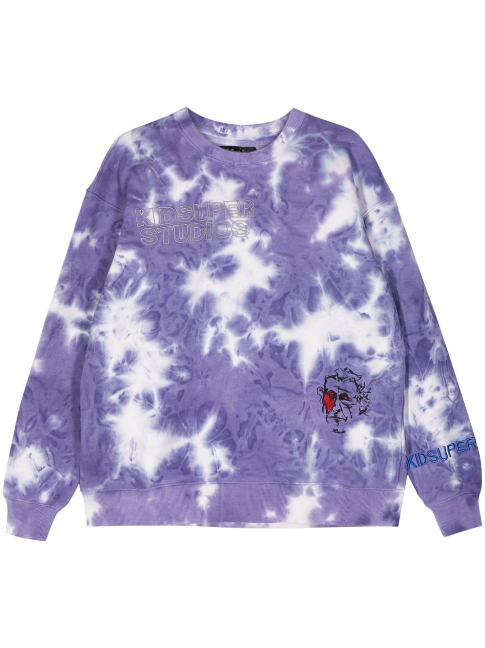 Tie-dye embroidered sweatshirt - Purple