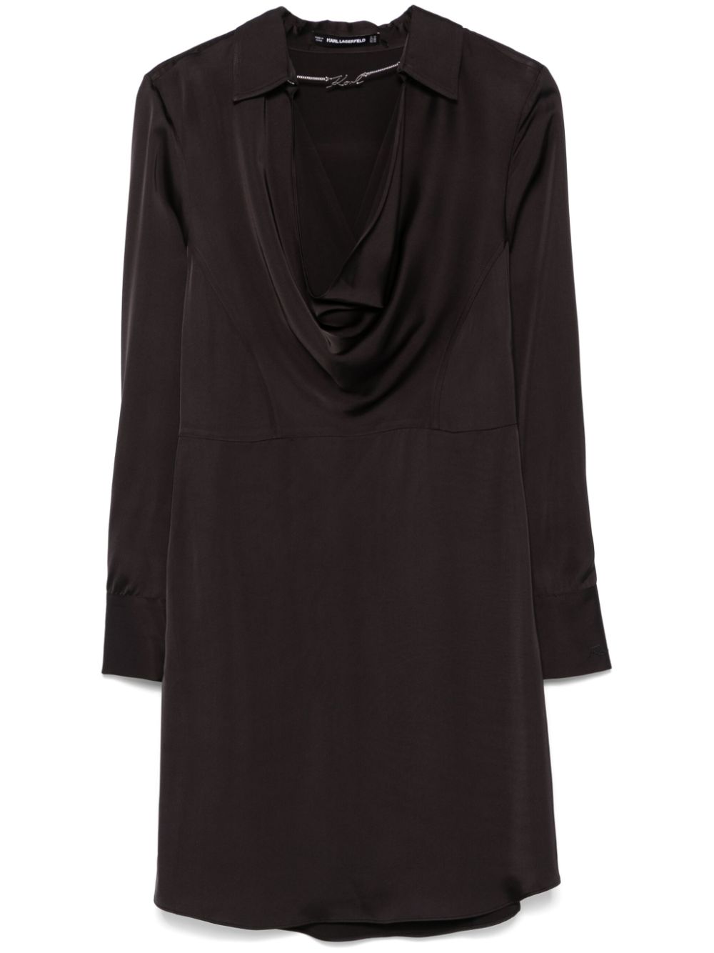 Logo-chain detailed mini dress - Black