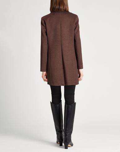 Woman Coat Brown Size L Polyester, Viscose