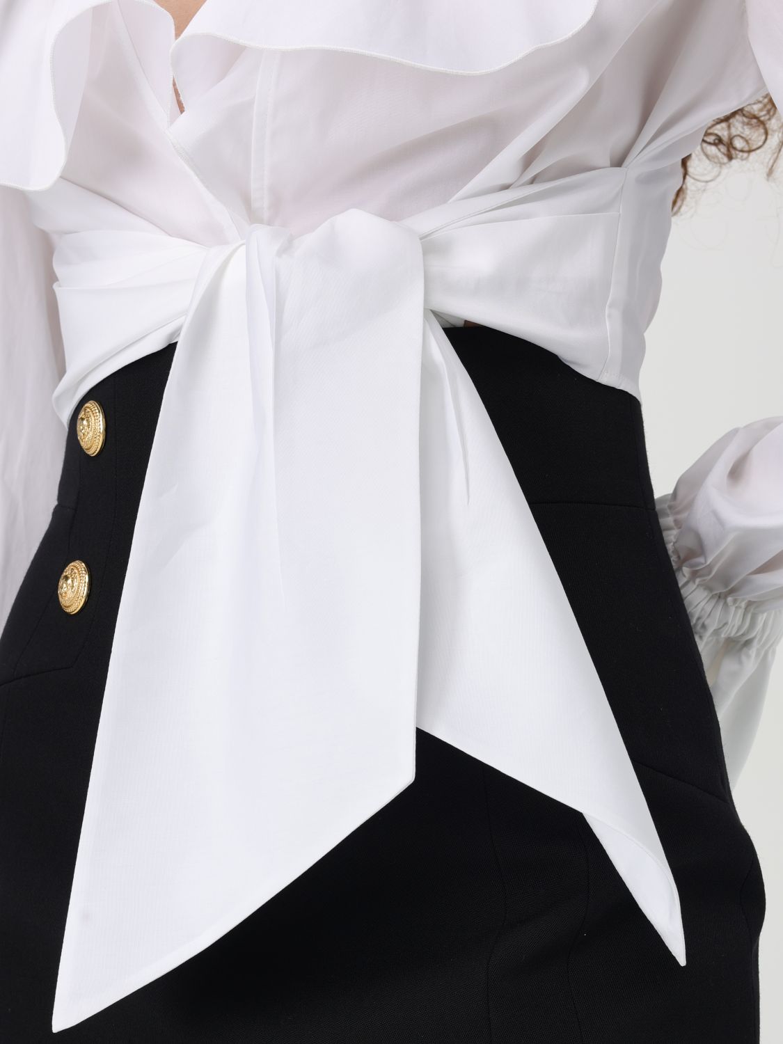 Ruffled blouse - White