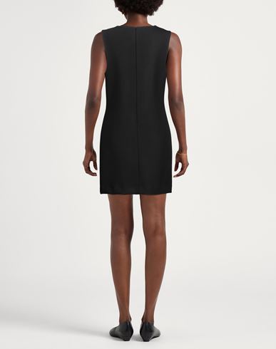 P. a.r. o.s. h. Woman Mini dress Black Size L Polyethylene, Virgin Wool, Elastane