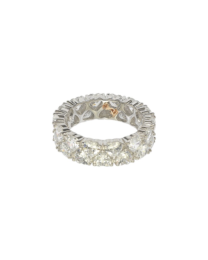 Suzy Levian 여성 Silver Cz Eternity Ring