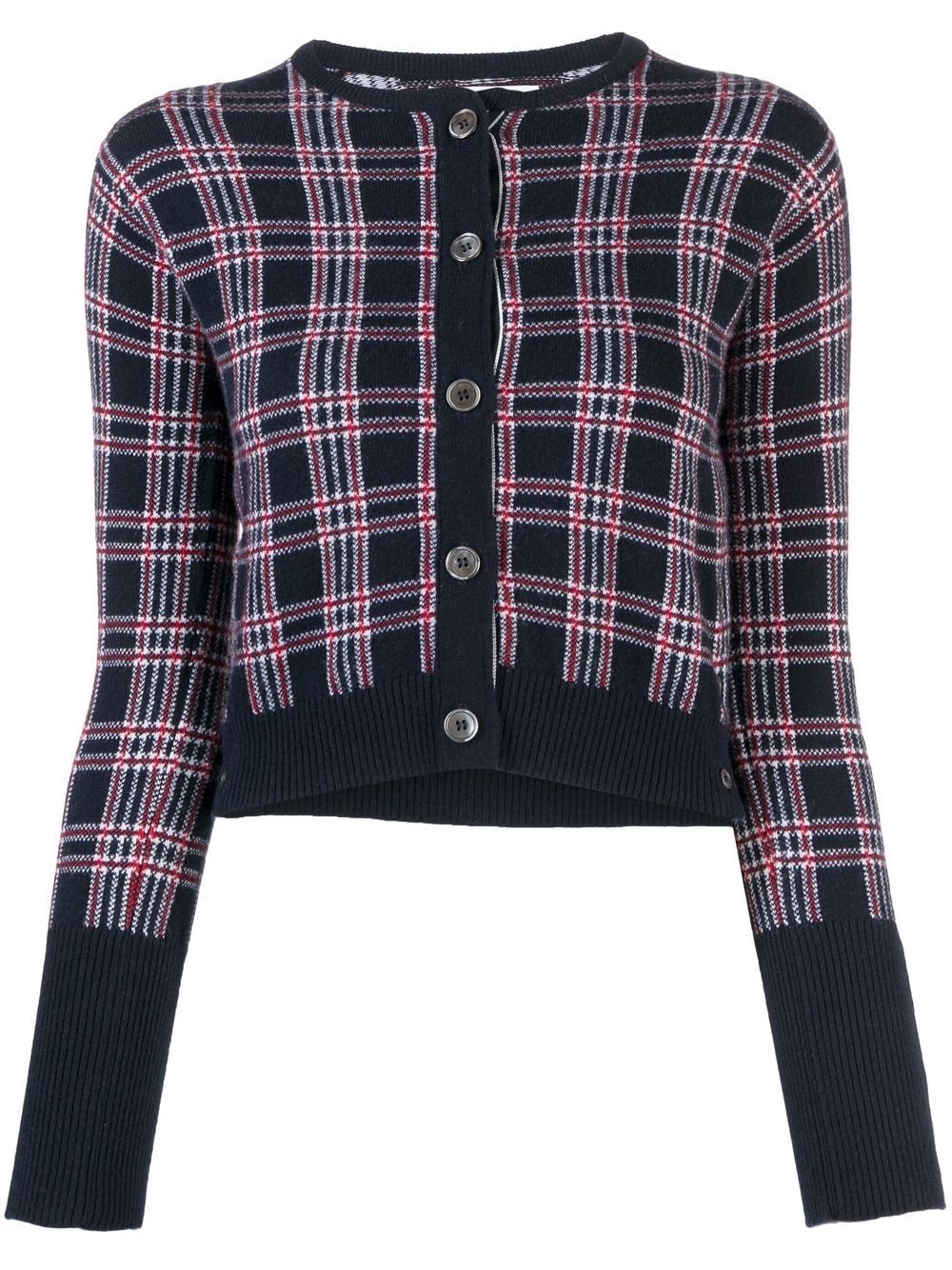Pow cashmere crew neck cardigan - Grey