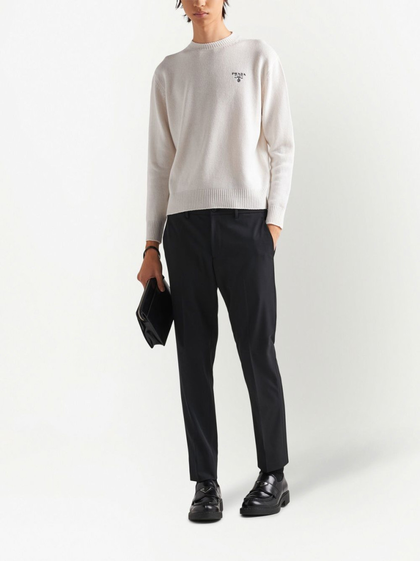 Black Stretch Polyester Pant