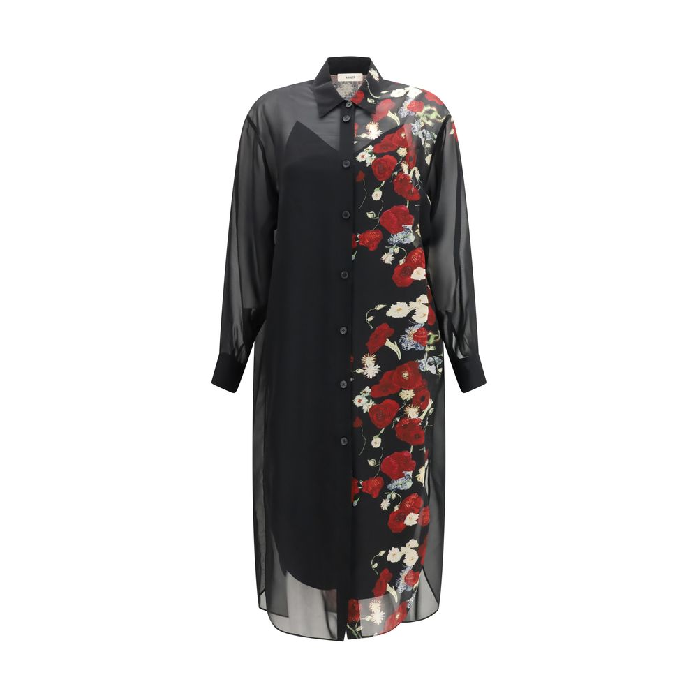 Gloria Shirt Dress — Black