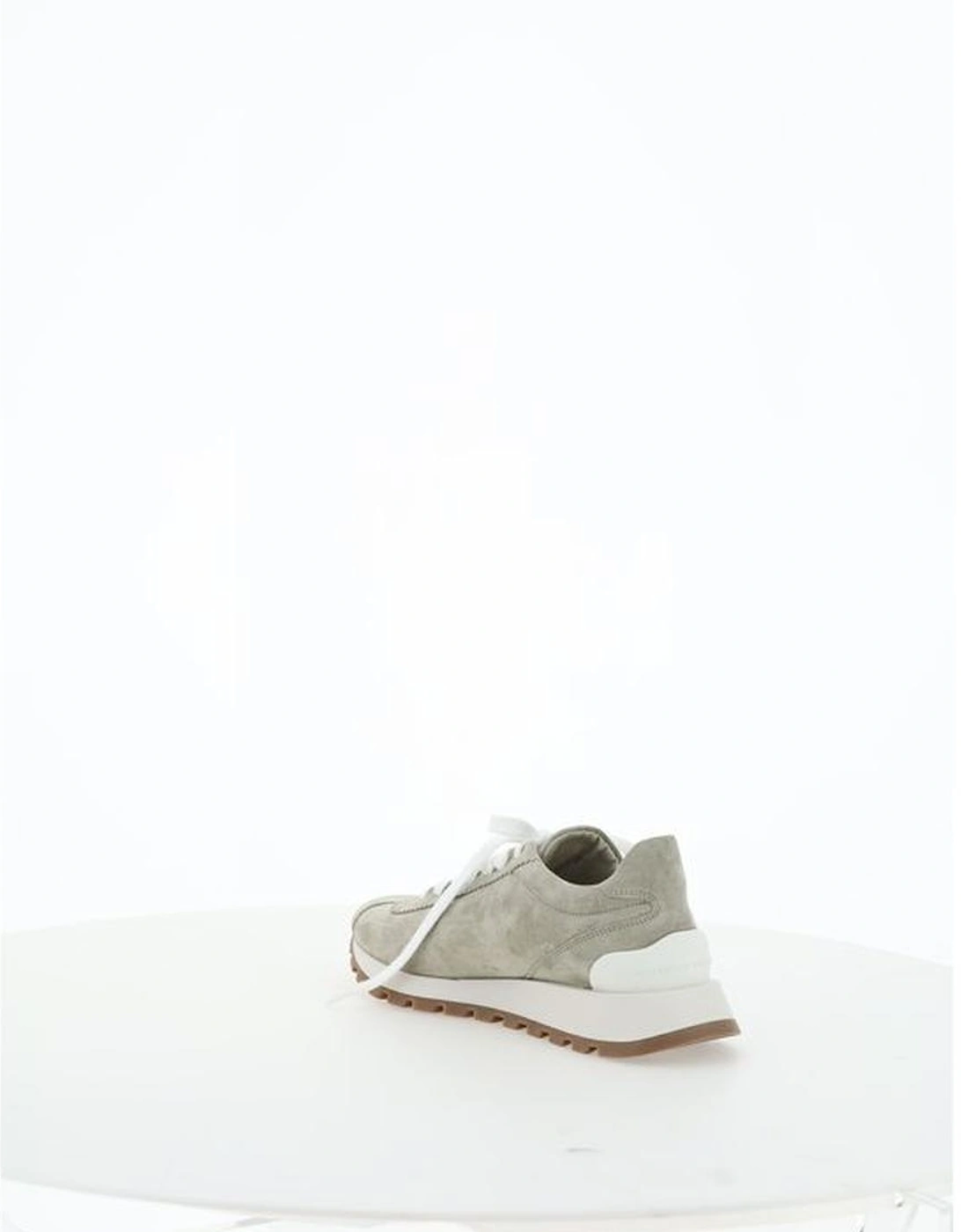 BRUNELLO CUCINELLI Women's Suede Calfskin Sneakers with Jewel Detail Women - Gray - Grey