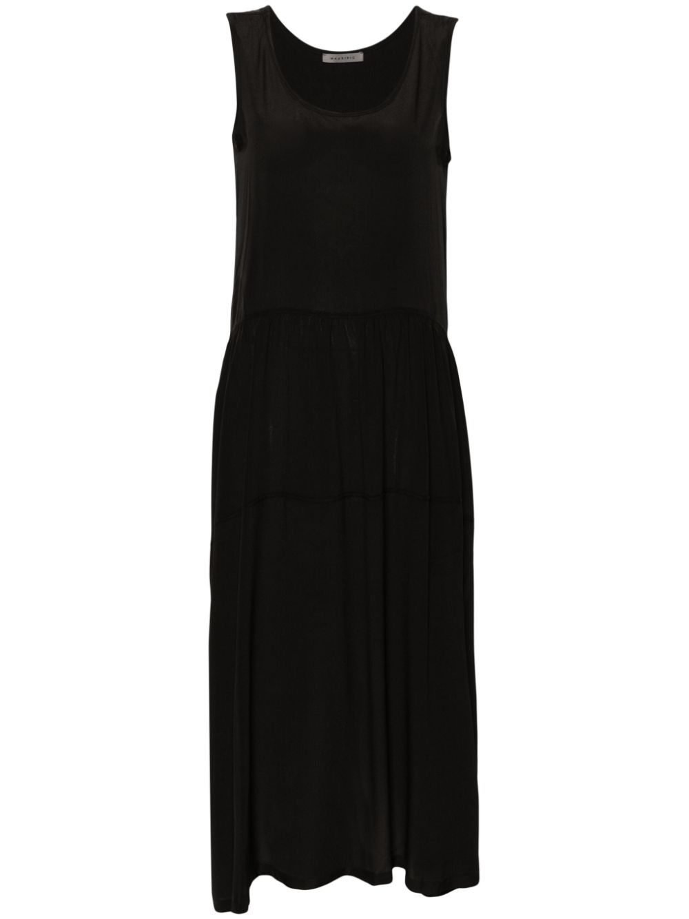 Tiered silk maxi dress - White