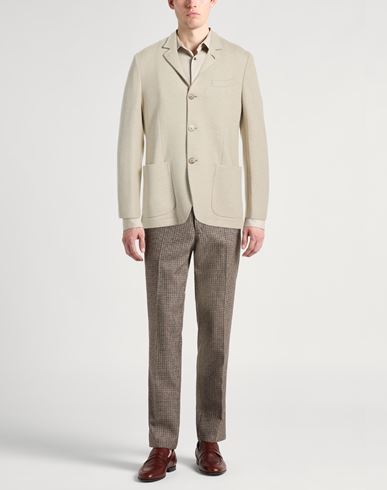 Man Blazer Ivory Size 40 Cashmere, Lycra