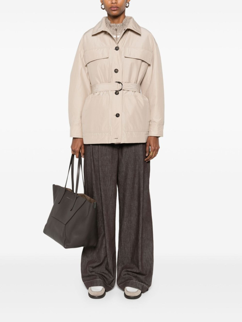 Brunello Cucinelli belted jacket - Neutrals