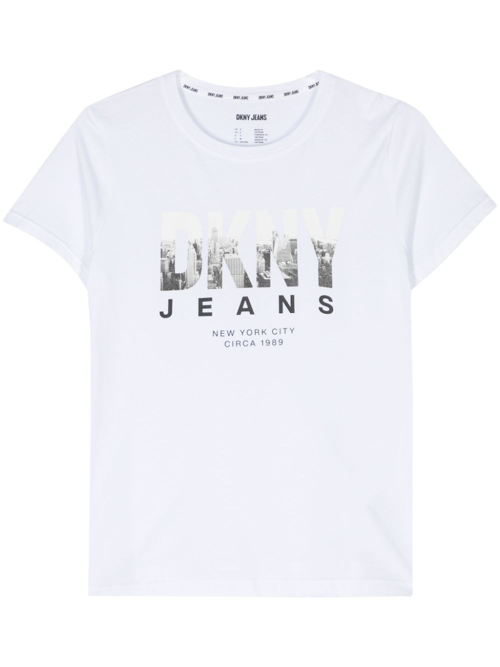 Skyline photograph-print T-shirt - Black