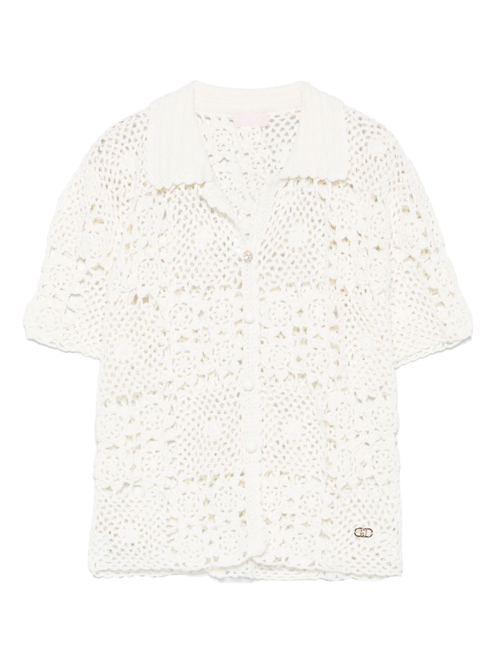 LIU JO open-knit cardigan - White