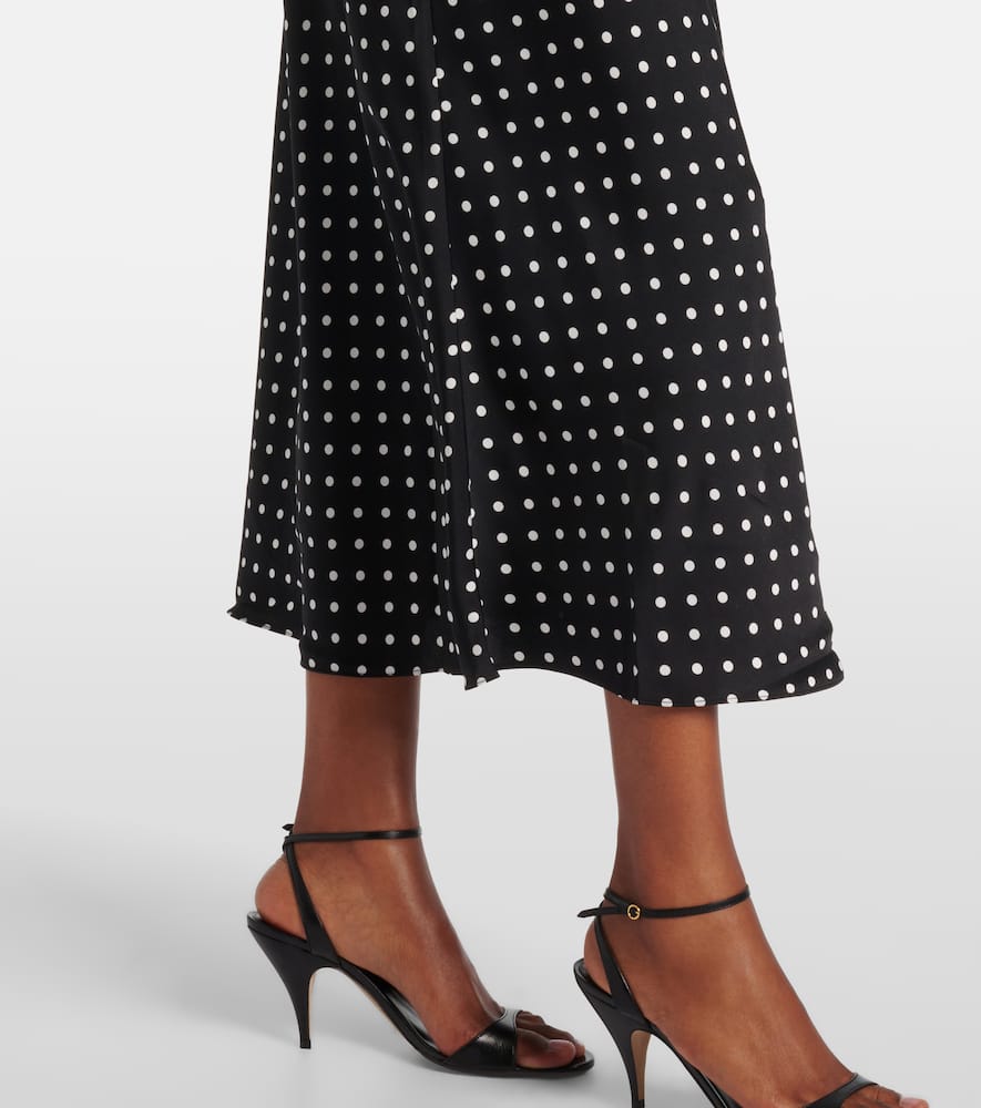 Polka-dot slip skirt
