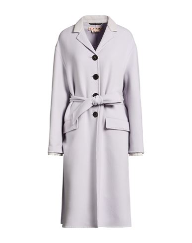 Woman Coat Lilac Size 4 Wool, Cashmere, Ovine leather