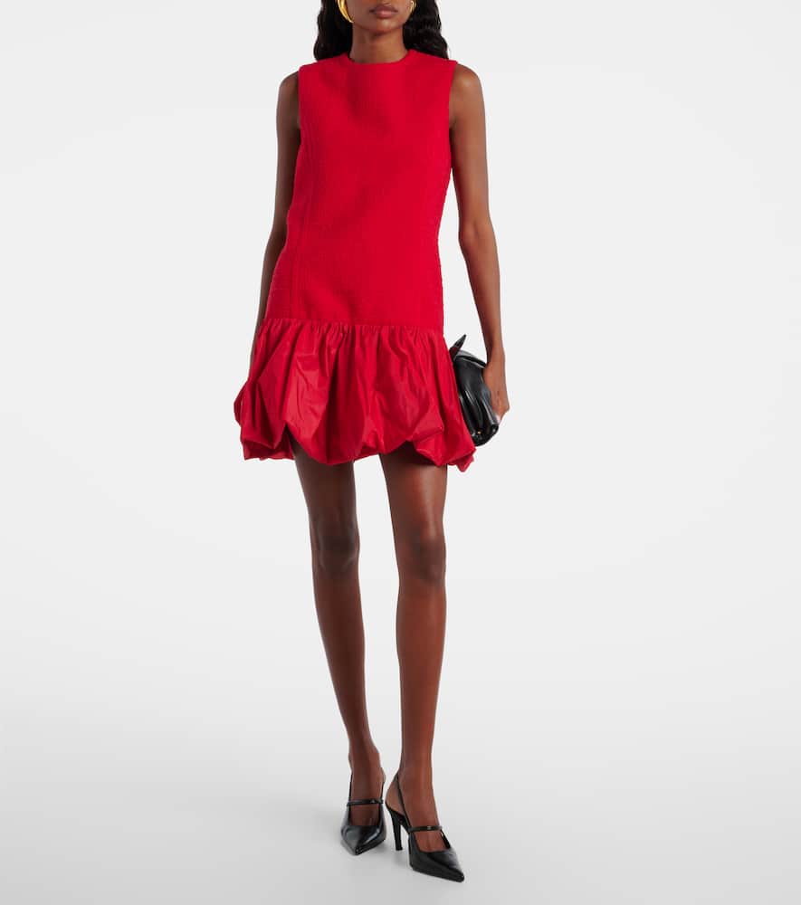 Tweed and faille minidress