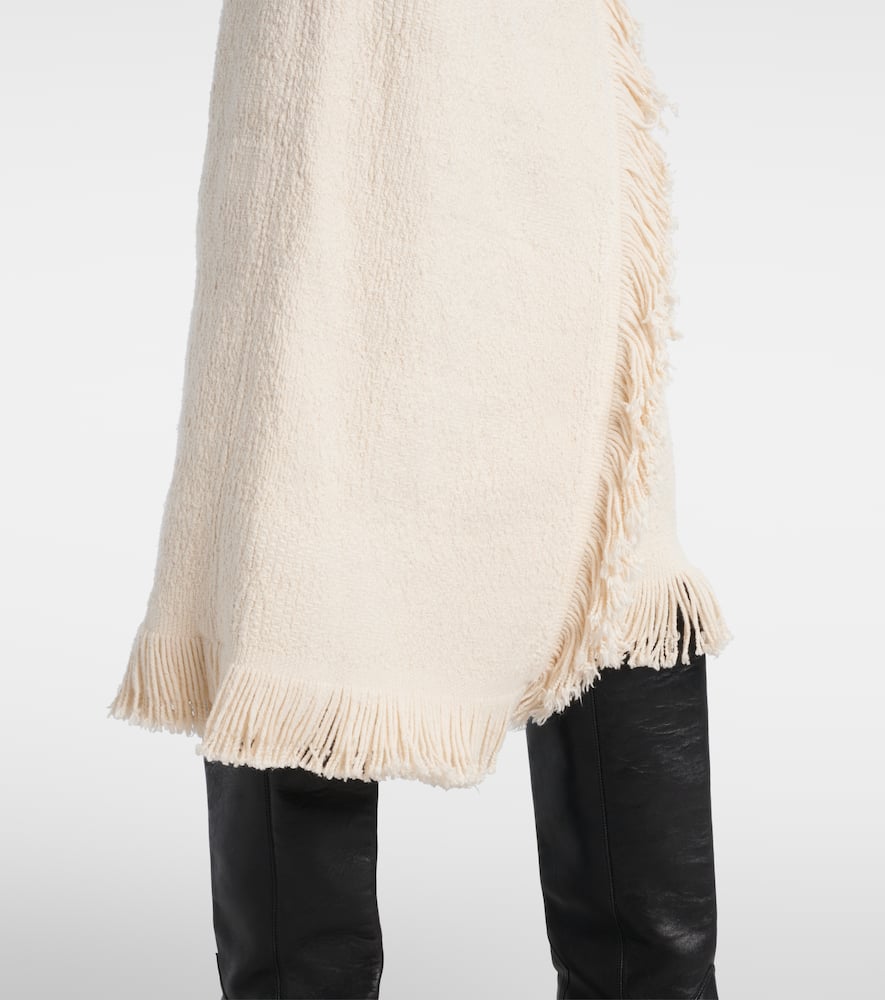 Galla cotton and linen midi skirt