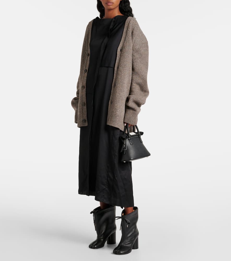 Tabi drawstring leather ankle boots