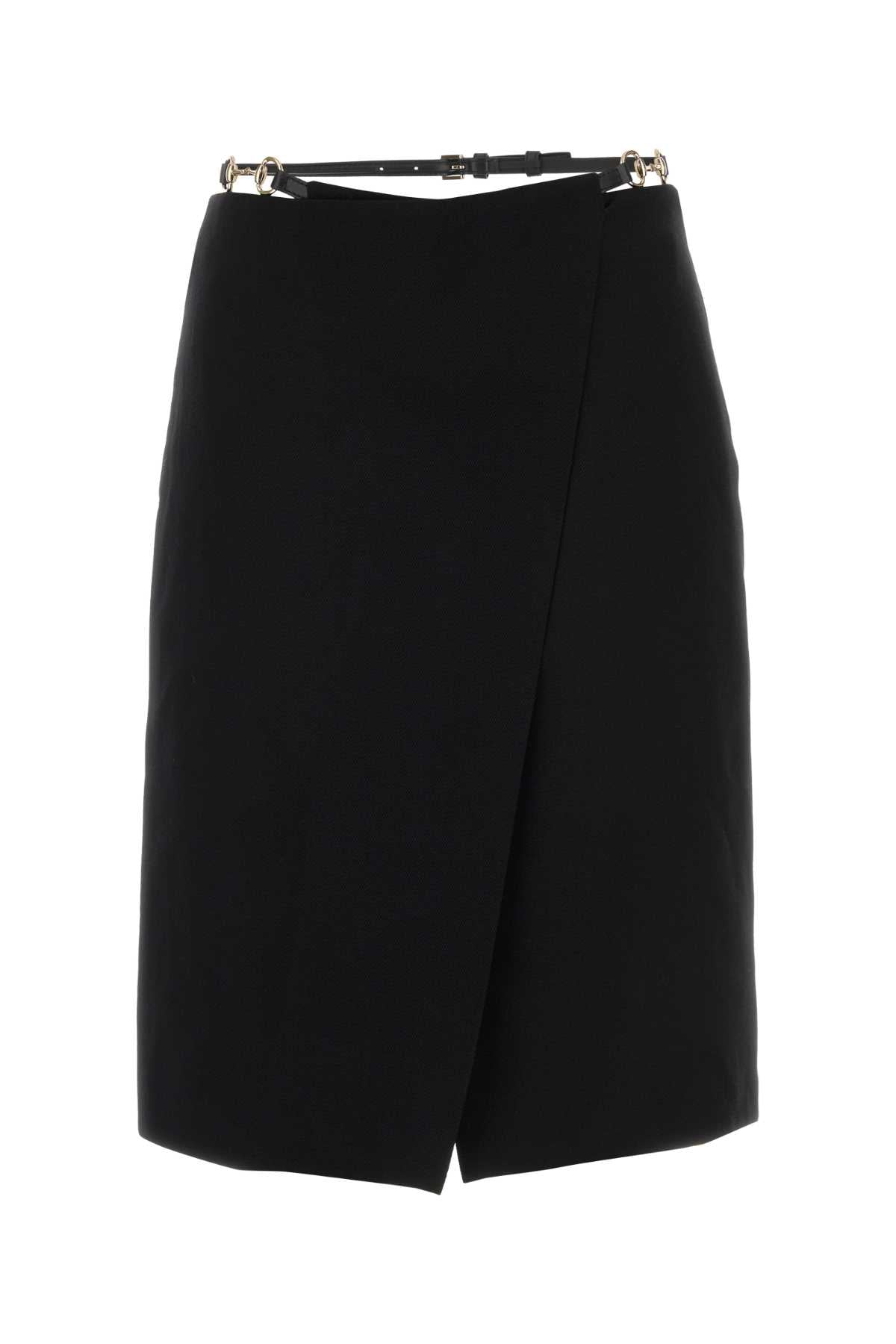 Wool Skirt — Black