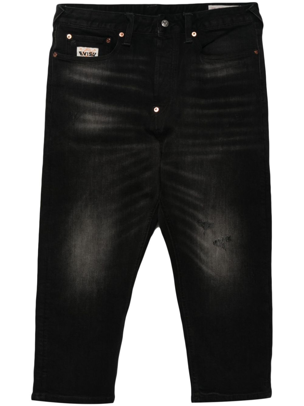 Logo-patch cropped jeans - MD TONE BLACK