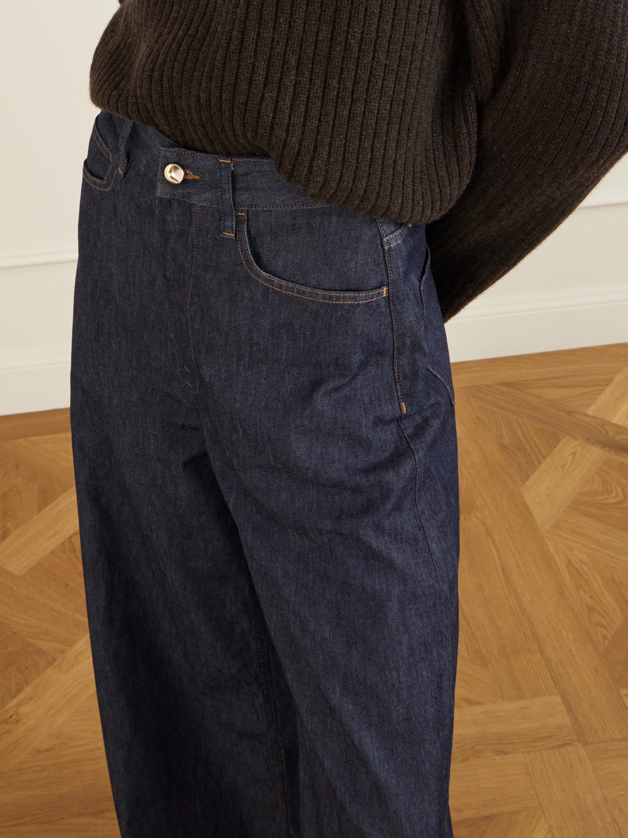 Slick Wide-leg Jeans - Blue