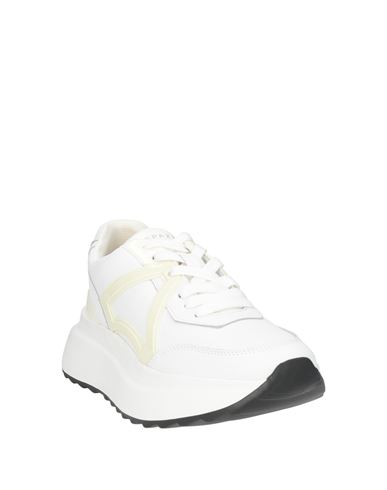 Sport Woman Sneakers White Size 8 Leather, Textile fibers