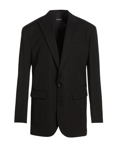 Man Blazer Black Size 36 Virgin Wool