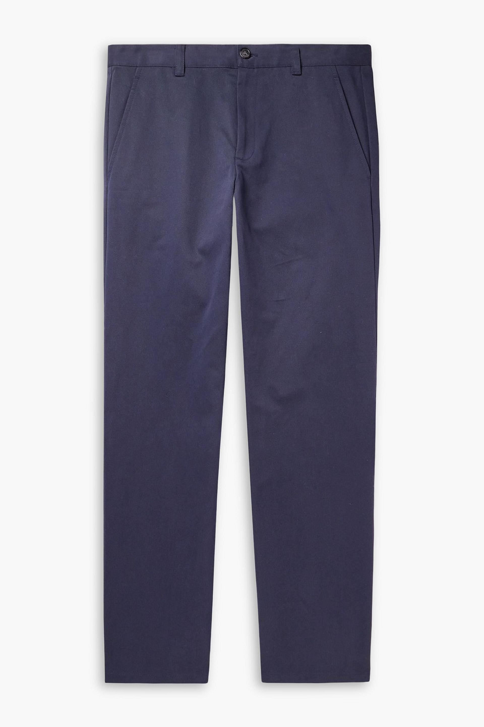 Straight-leg cotton-twill chinos - Blue - 30
