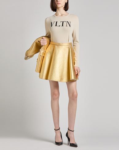 Woman Mini skirt Gold