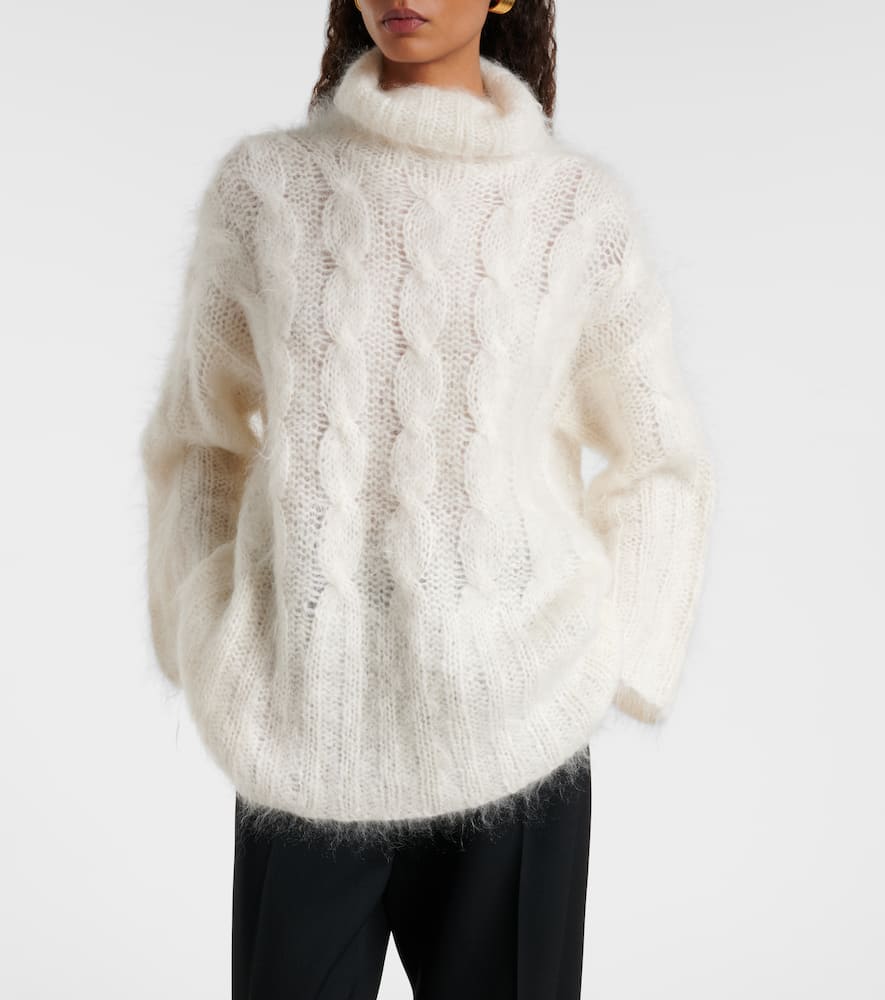Fortin cable-knit mohair-blend sweater