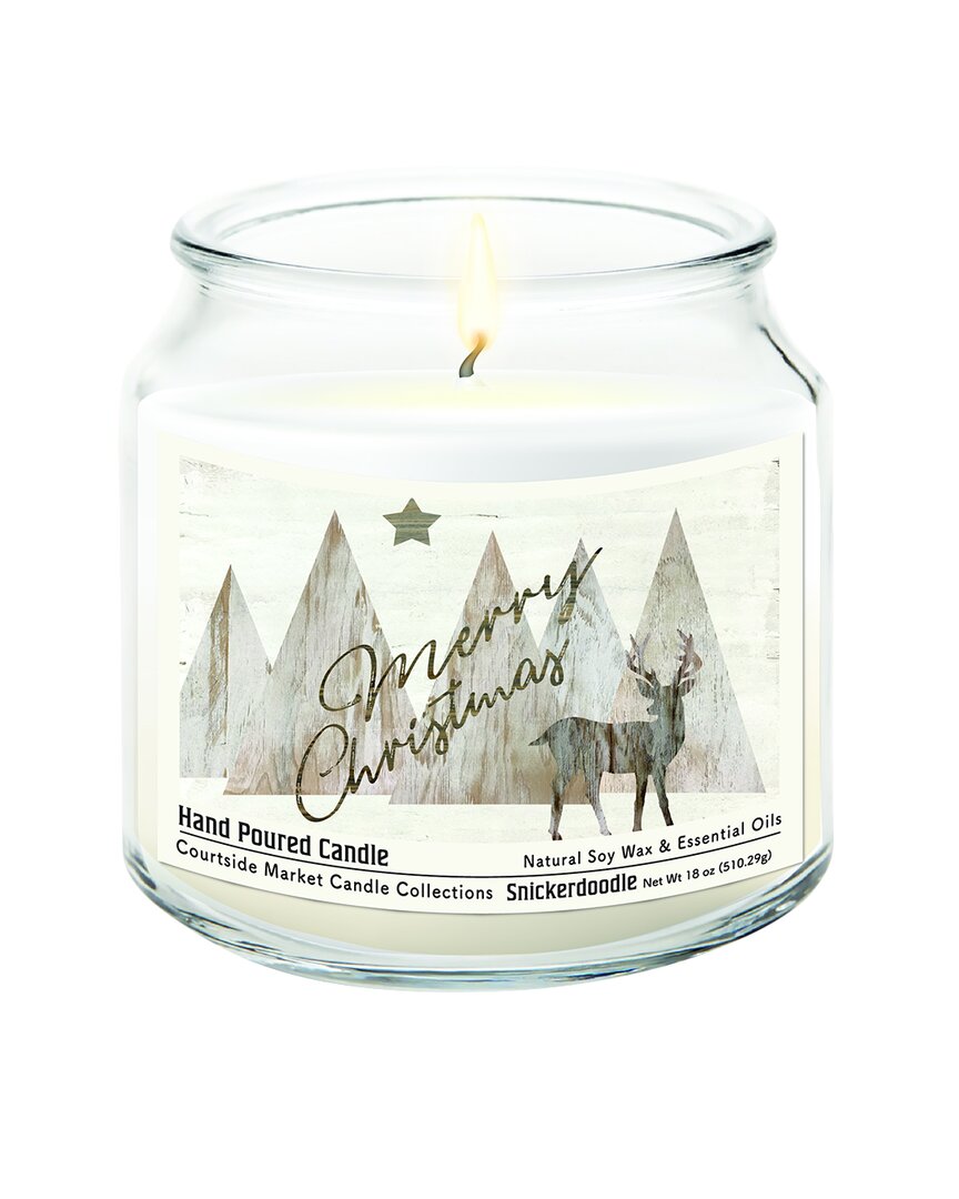 Merry Christmas Deer Candle