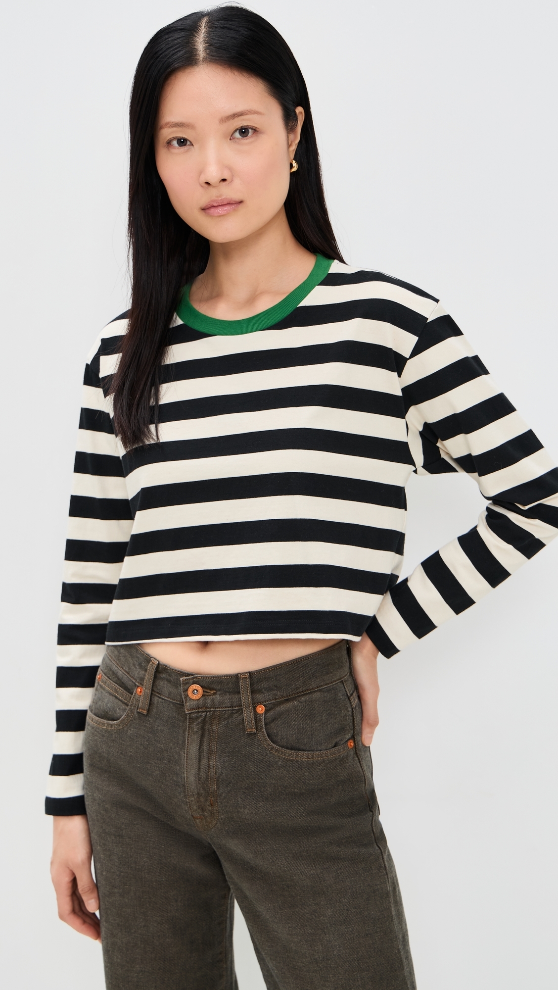Cricket Striped Tee Black/Ivory
