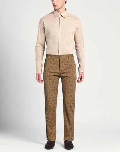 Man Pants Khaki Size 28 Cotton, Elastane