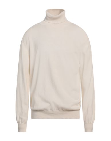 Man Turtleneck Cream Size 46 Cashmere, Silk