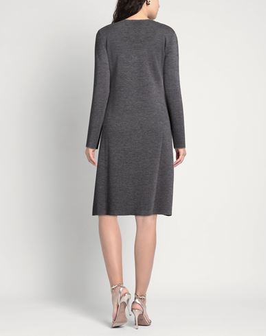 Woman Midi dress Lead Size 8 Merino Wool