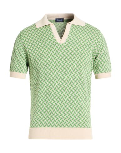 Man Sweater Green Size 38 Cotton, Linen