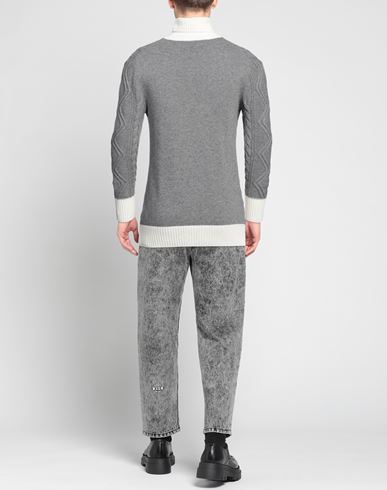 Man Turtleneck Grey Size 40 Polyamide, Wool, Viscose, Cashmere