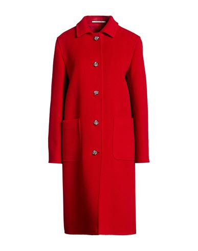Woman Coat Red Size 6 Virgin Wool, Mohair wool