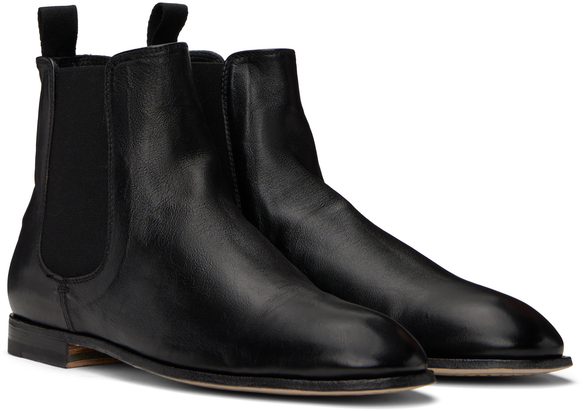 Officine Creative Black Solitude 004 Chelsea Boots