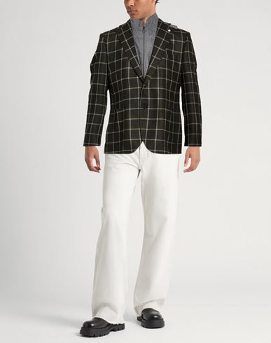 Man Blazer Dark green Size 46 Wool