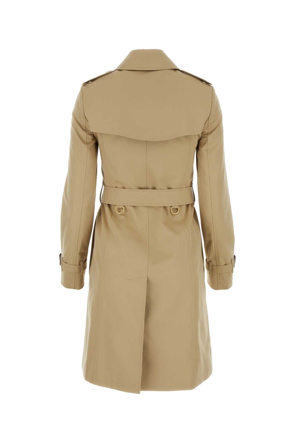 Burberry Beige Gabardine Heritage Chelsea Trench Coat