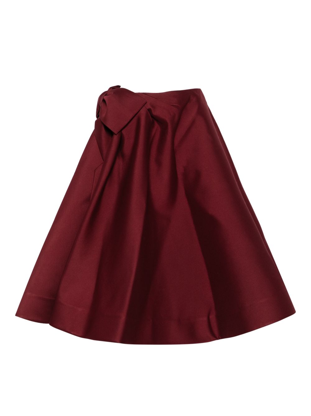 SHUSHU/TONG bow-embellished midi skirt - Red