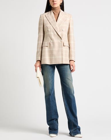 Platinum Woman Blazer Sand Size 0 Alpaca wool, Wool, Polyamide