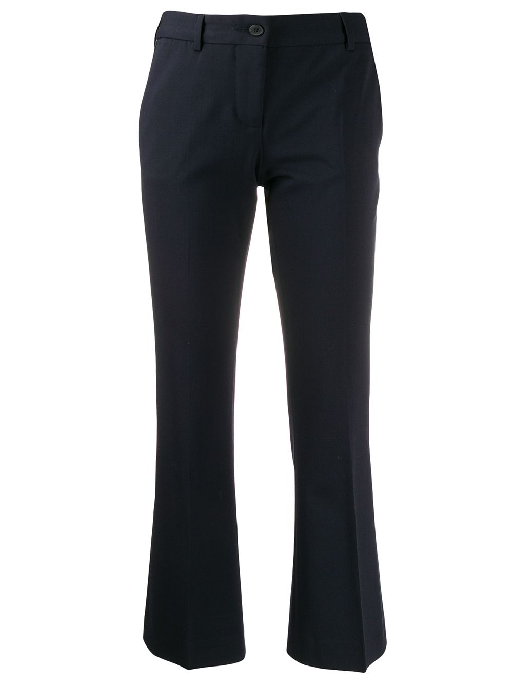 Cropped slim-fit trousers - Blue